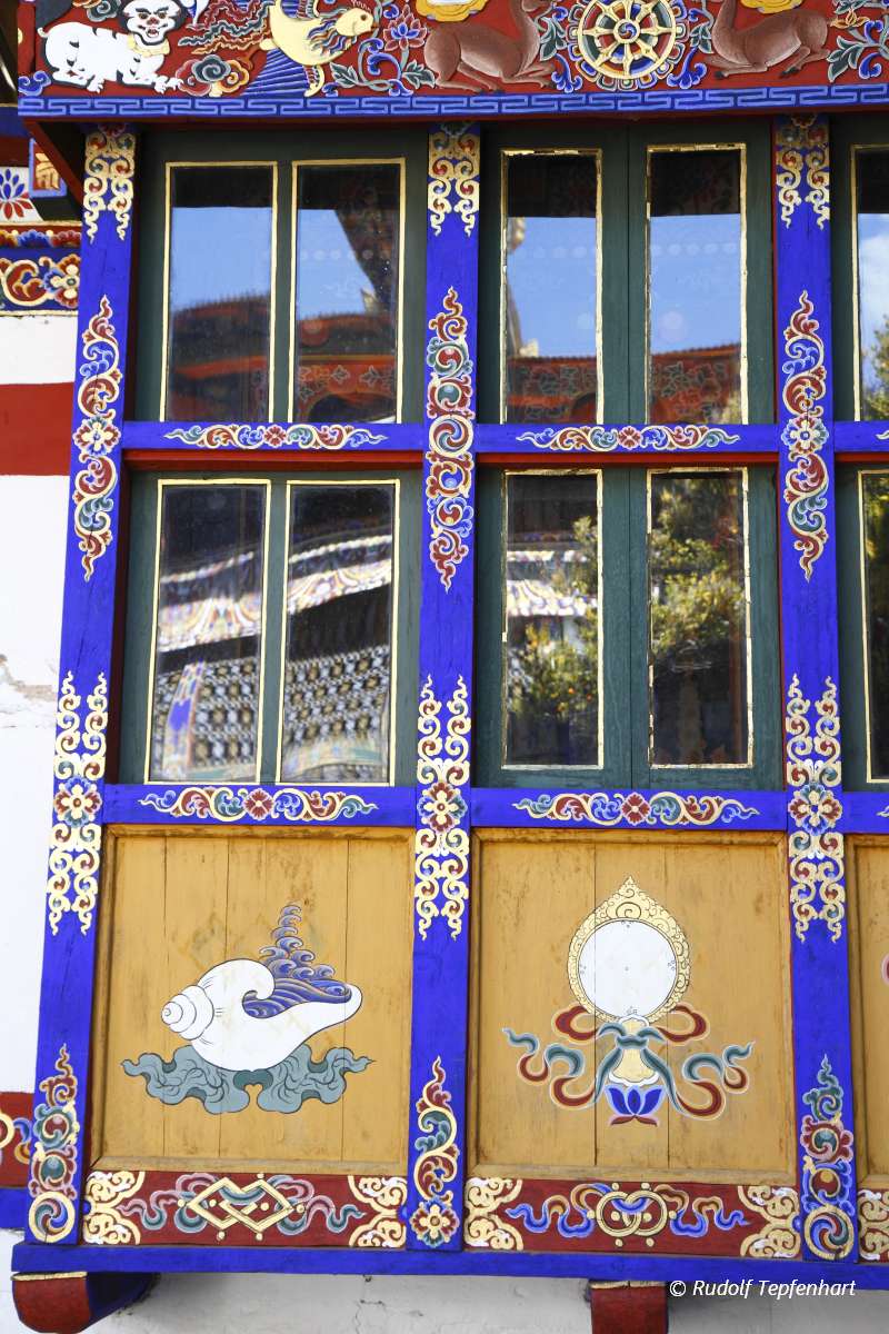 Paintings on Kyichu Lhakhang, Bhutan