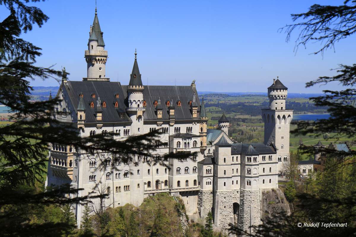 Neuschwanstein Castle in the Bavarian Alps