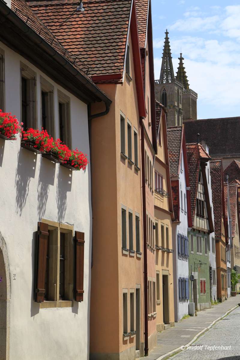 Beautiful streets in Rothenburg ob der Tauber
