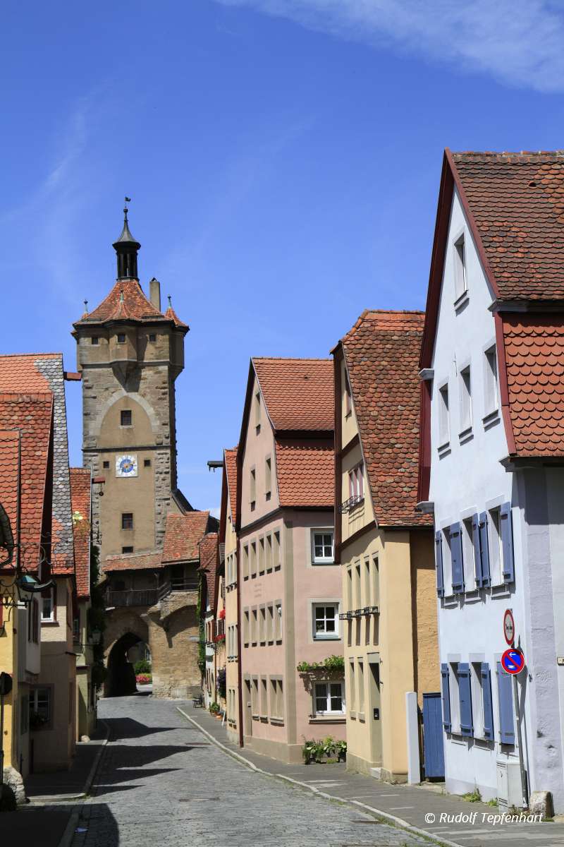 Beautiful streets in Rothenburg ob der Tauber