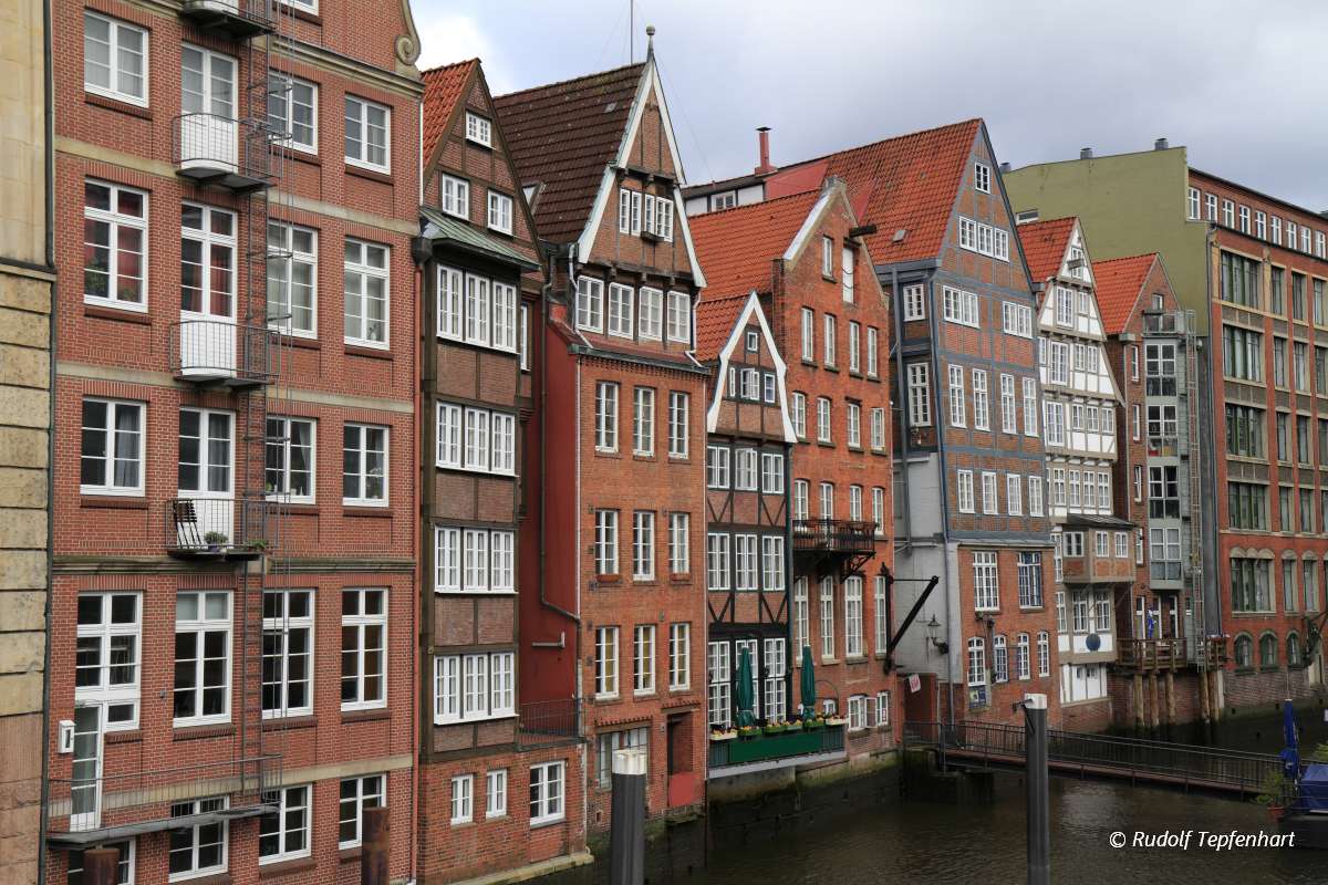 Historic facades in Hamburg Germany