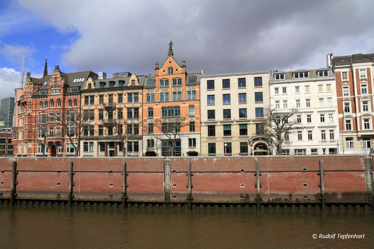 Historic facades in Hamburg Germany