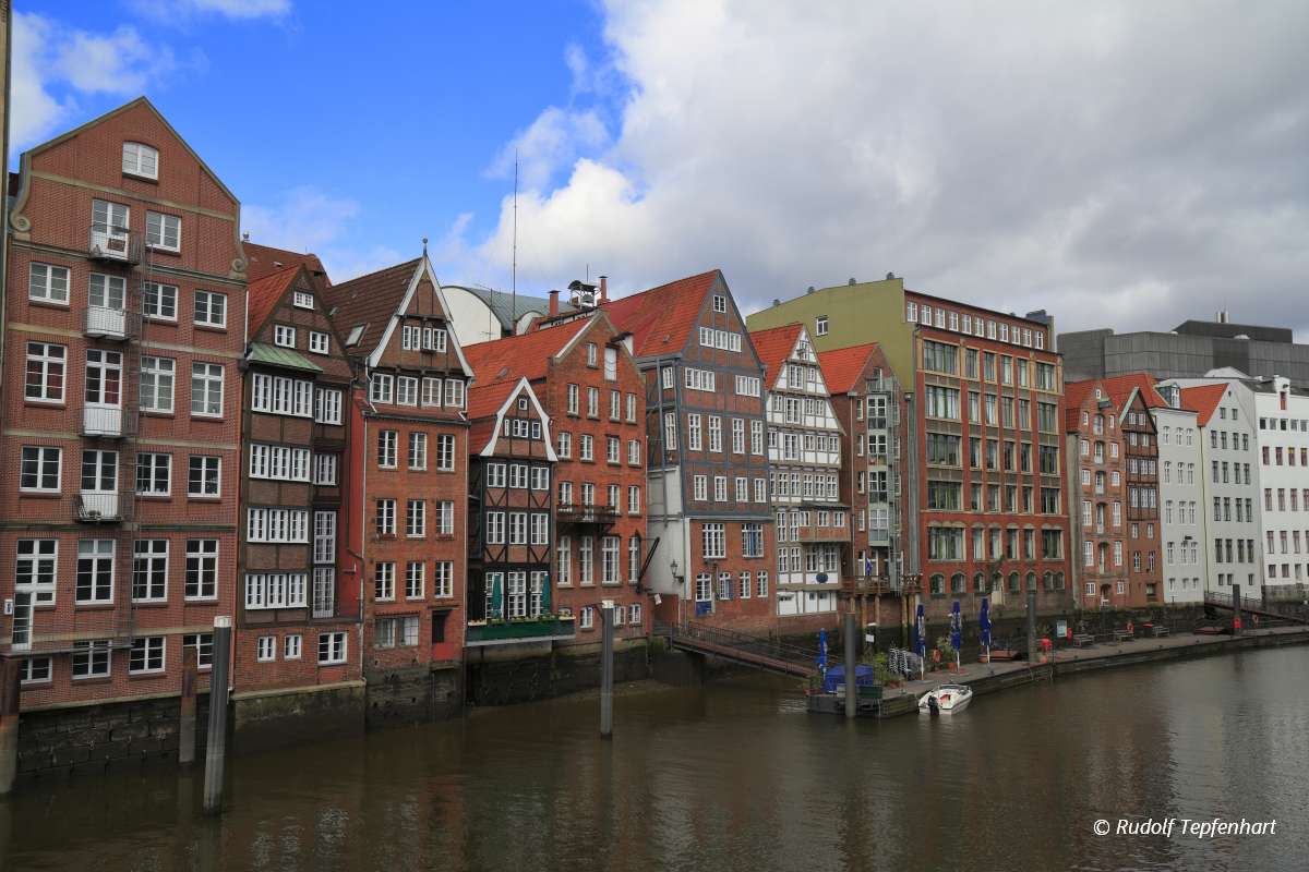 Historic facades in Hamburg Germany