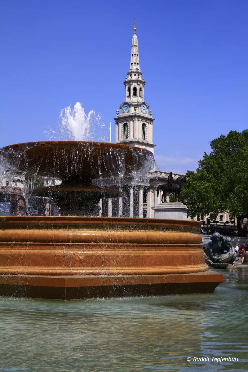 National Gallery and Trafalgar square in London