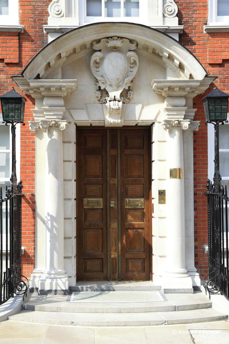 Luxury wooden door to apartment