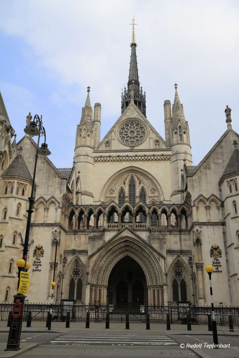 The Royal Courts of Justice in London.