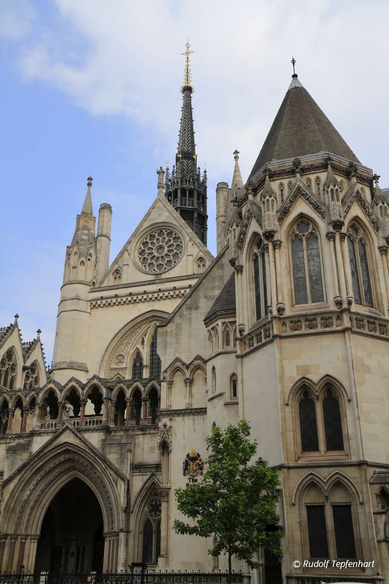 The Royal Courts of Justice in London.