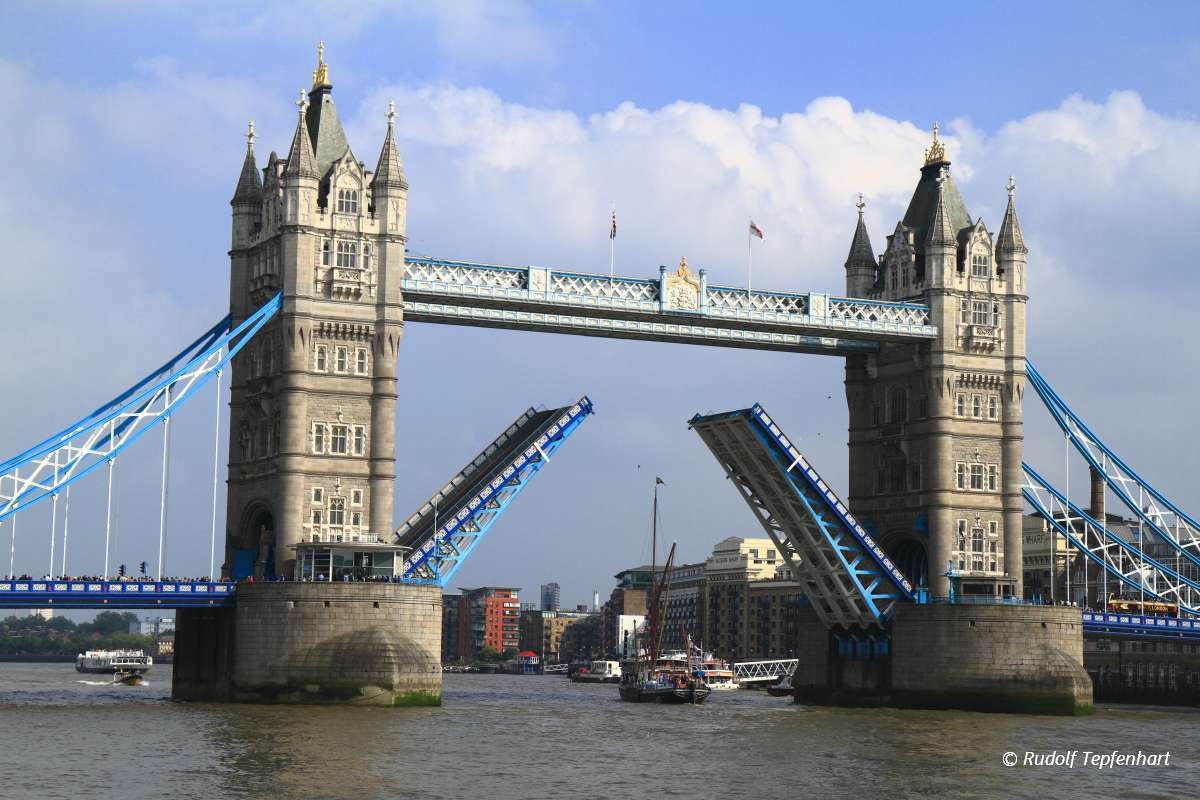 Tower Bridge over the River Thames in London