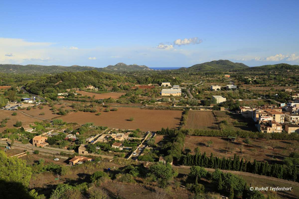 Aerial view of fields, Mallorca