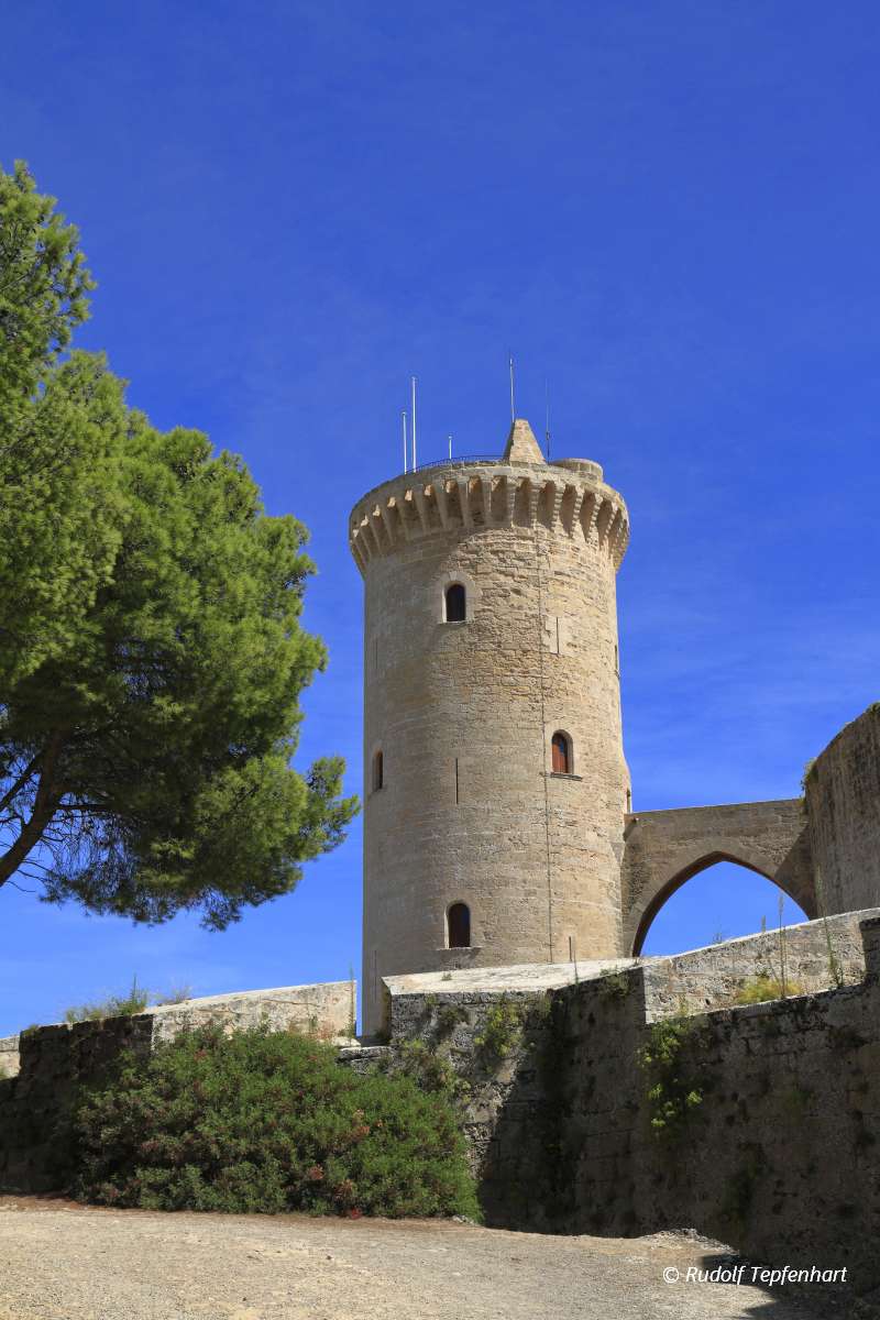 Medieval castle Bellver in Palma de Mallorca, Spain