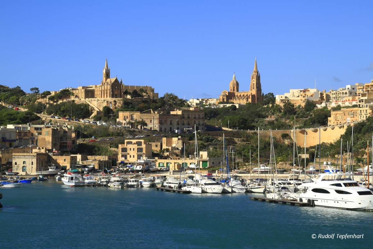 Port of Mgarr on the small island of Gozo, Malta