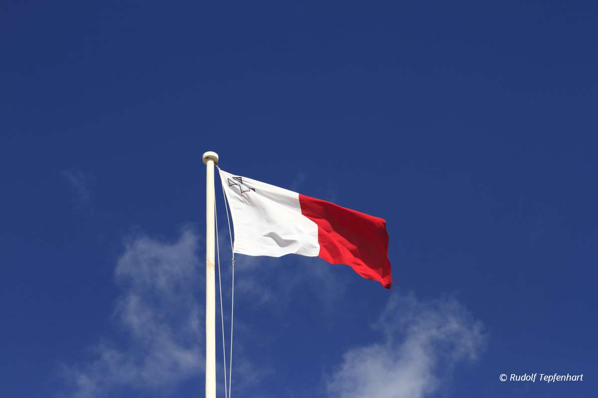 Flag of Malta on the Pole