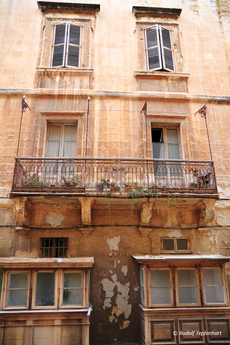 Old balcony  in Valletta, Malta