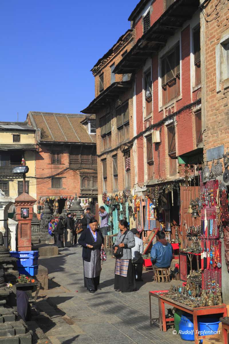 Medieval buildings surrounding Swayambhunath