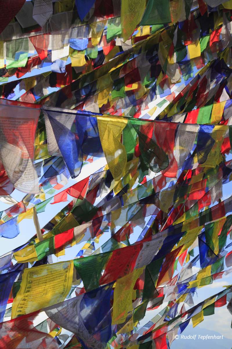 Colorful prayer flags