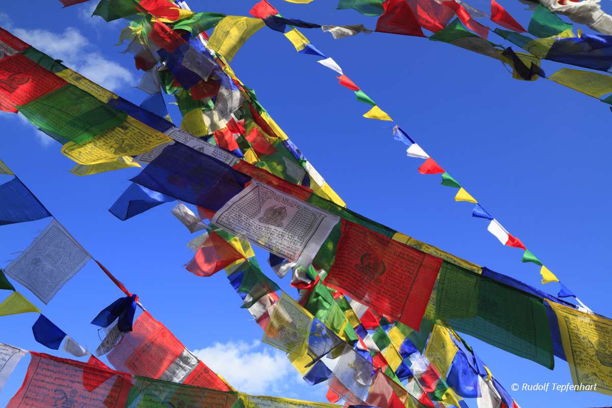 Colorful prayer flags