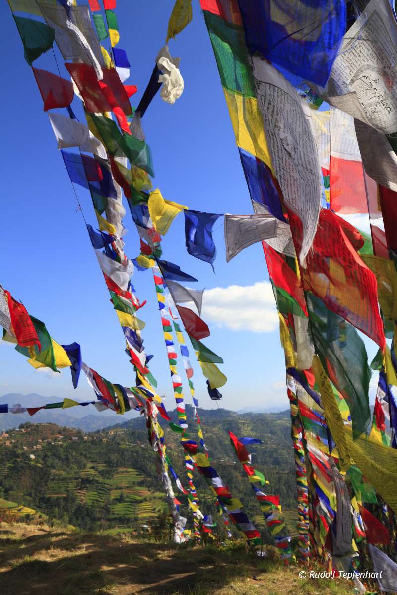 Colorful prayer flags
