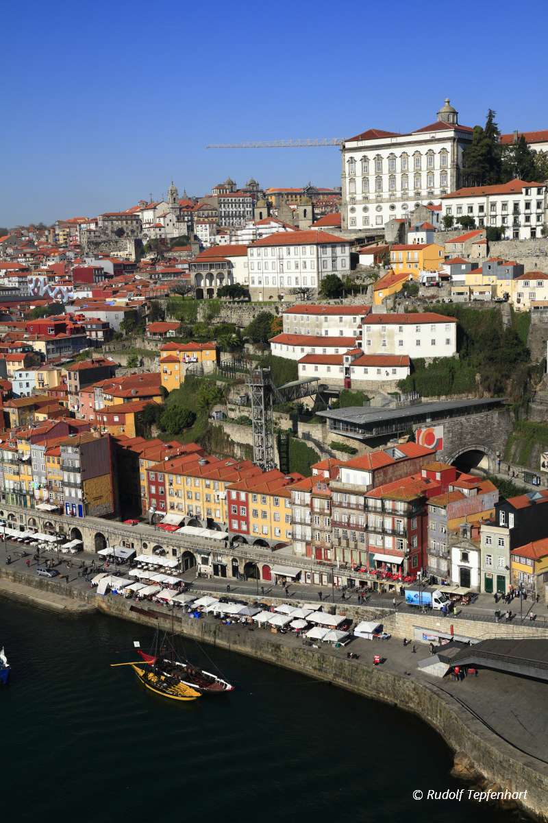 Panoramic view of old town of Porto, Portugal