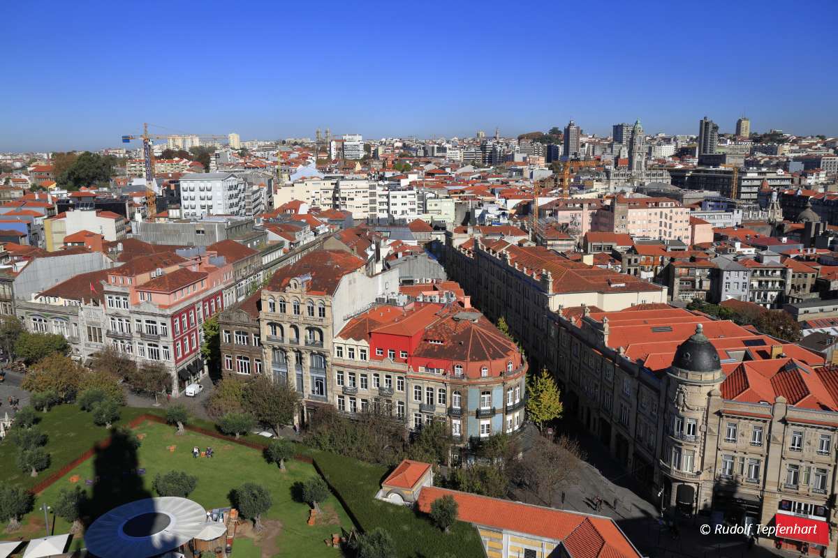 Traditional facades, Colorful architecture in the Old Town of Po