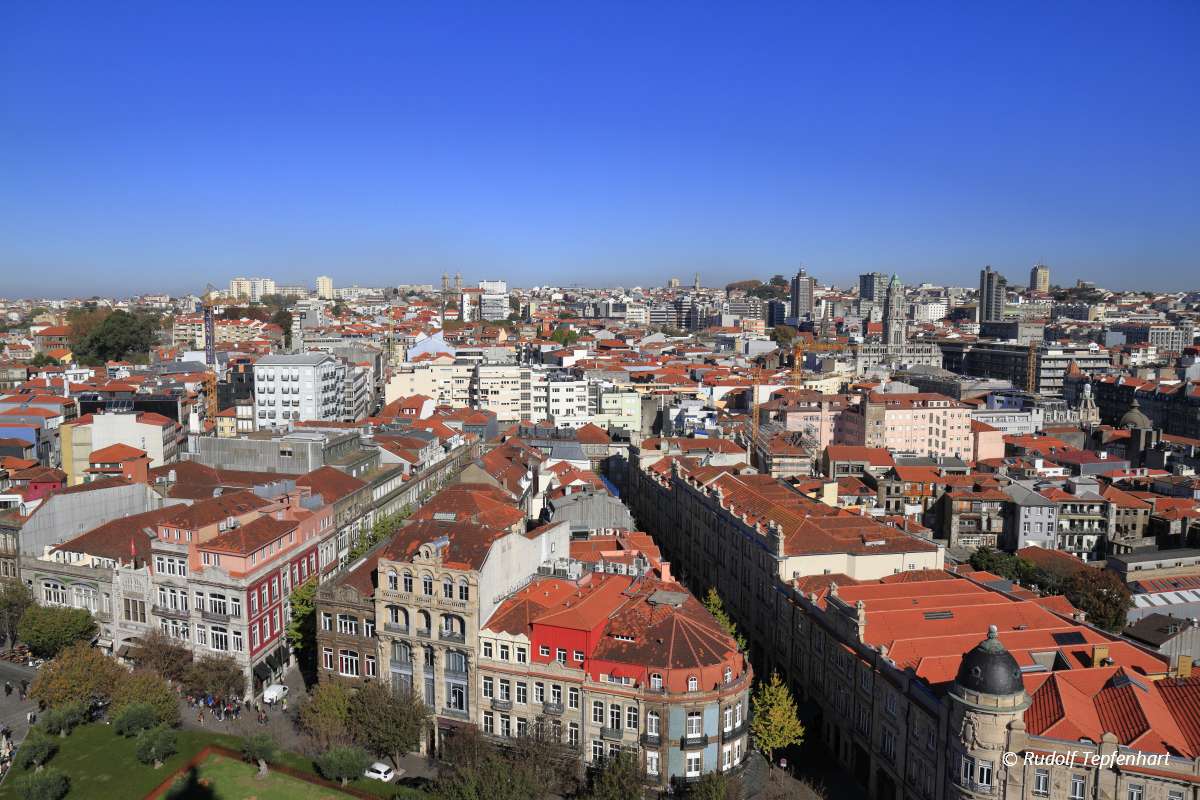 Traditional facades, Colorful architecture in the Old Town of Po