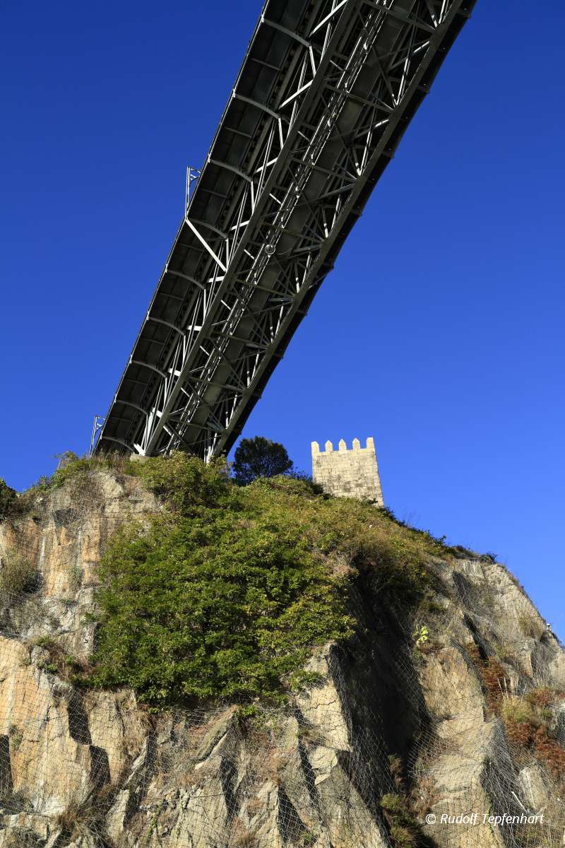 The Dom Luis I Bridge across the River Douro in Porto