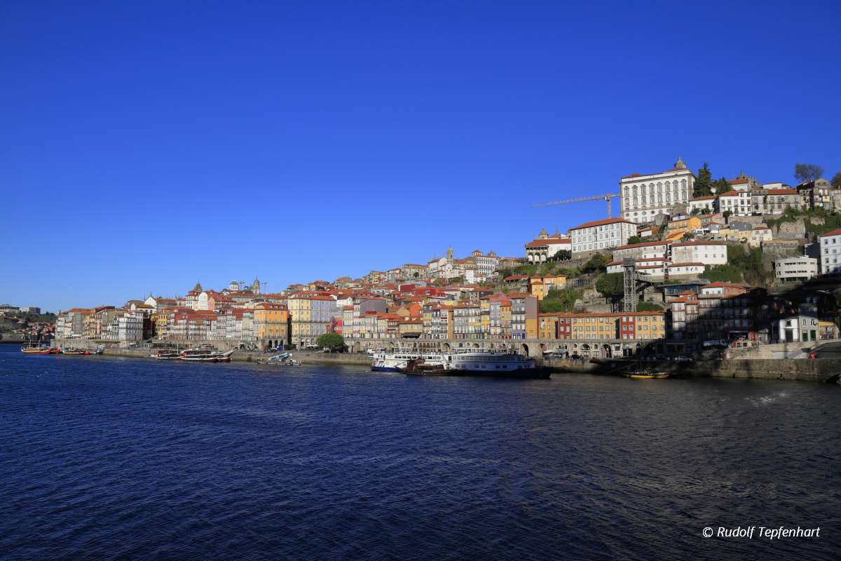 Panoramic view of old town of Porto, Portugal