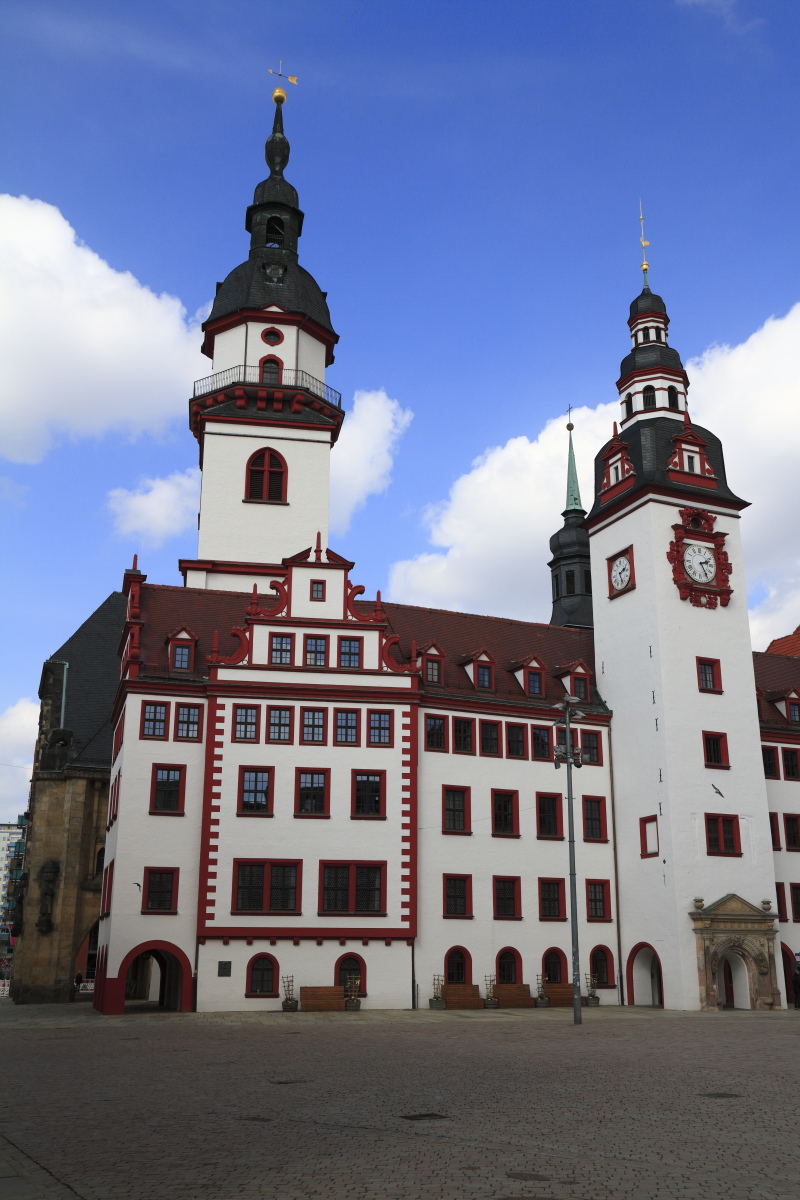 Old and New Town Hall in Chemnitz