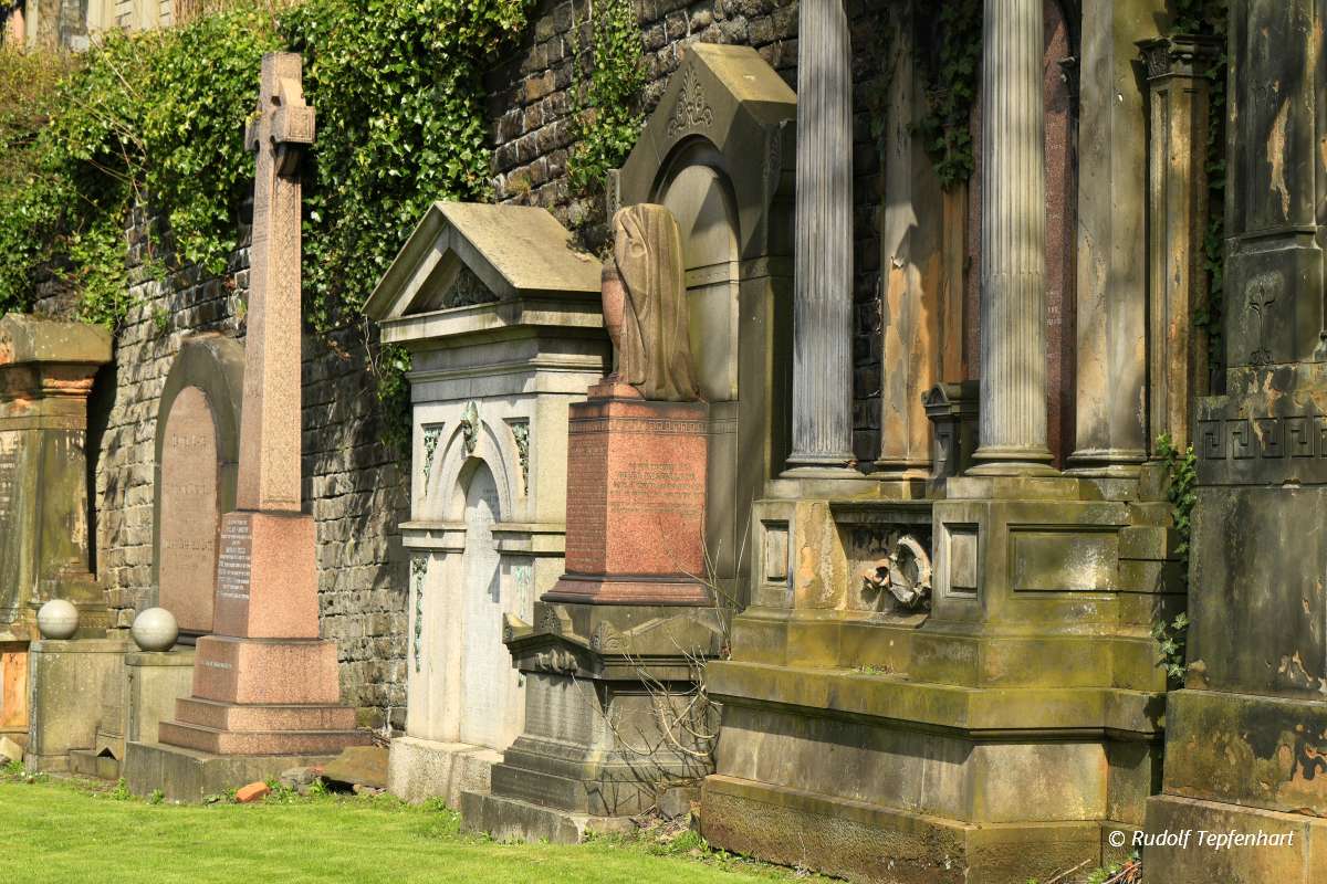 Old graveyard in Glasgow, Scotland, UK