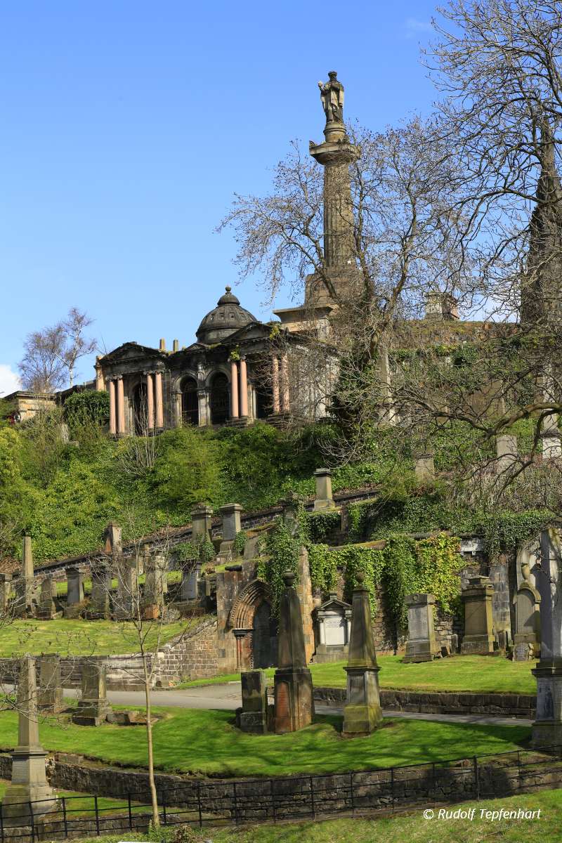 Old graveyard in Glasgow, Scotland, UK
