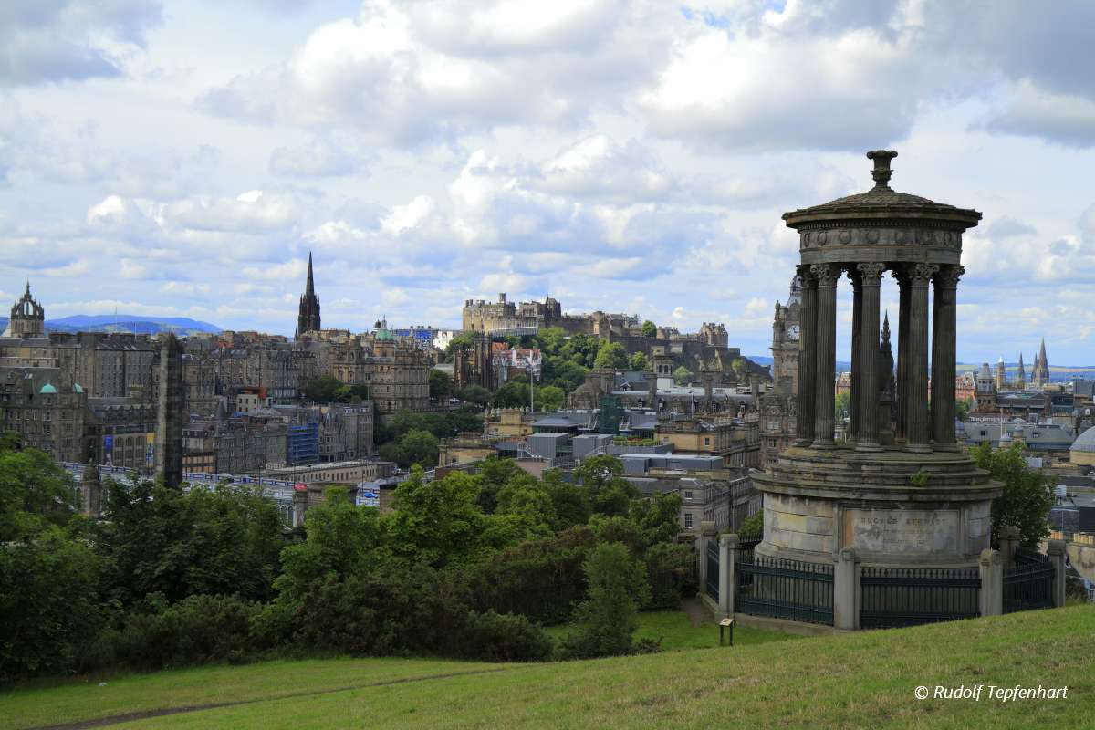 A view over Edinburgh from Calton Hill, Scotland