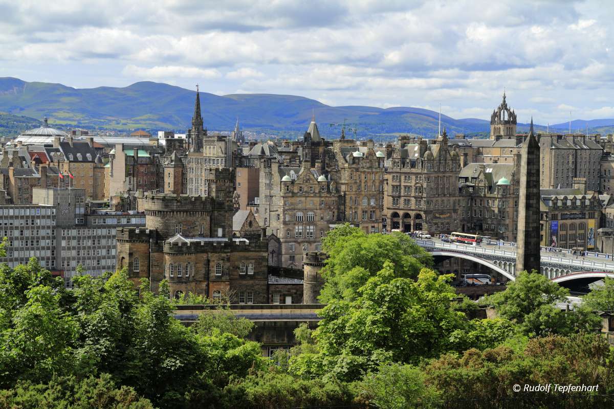 A view over Edinburgh from Calton Hill, Scotland