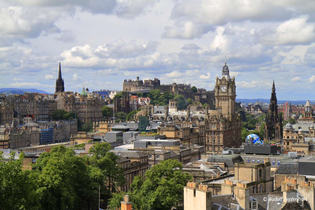 A view over Edinburgh from Calton Hill, Scotland