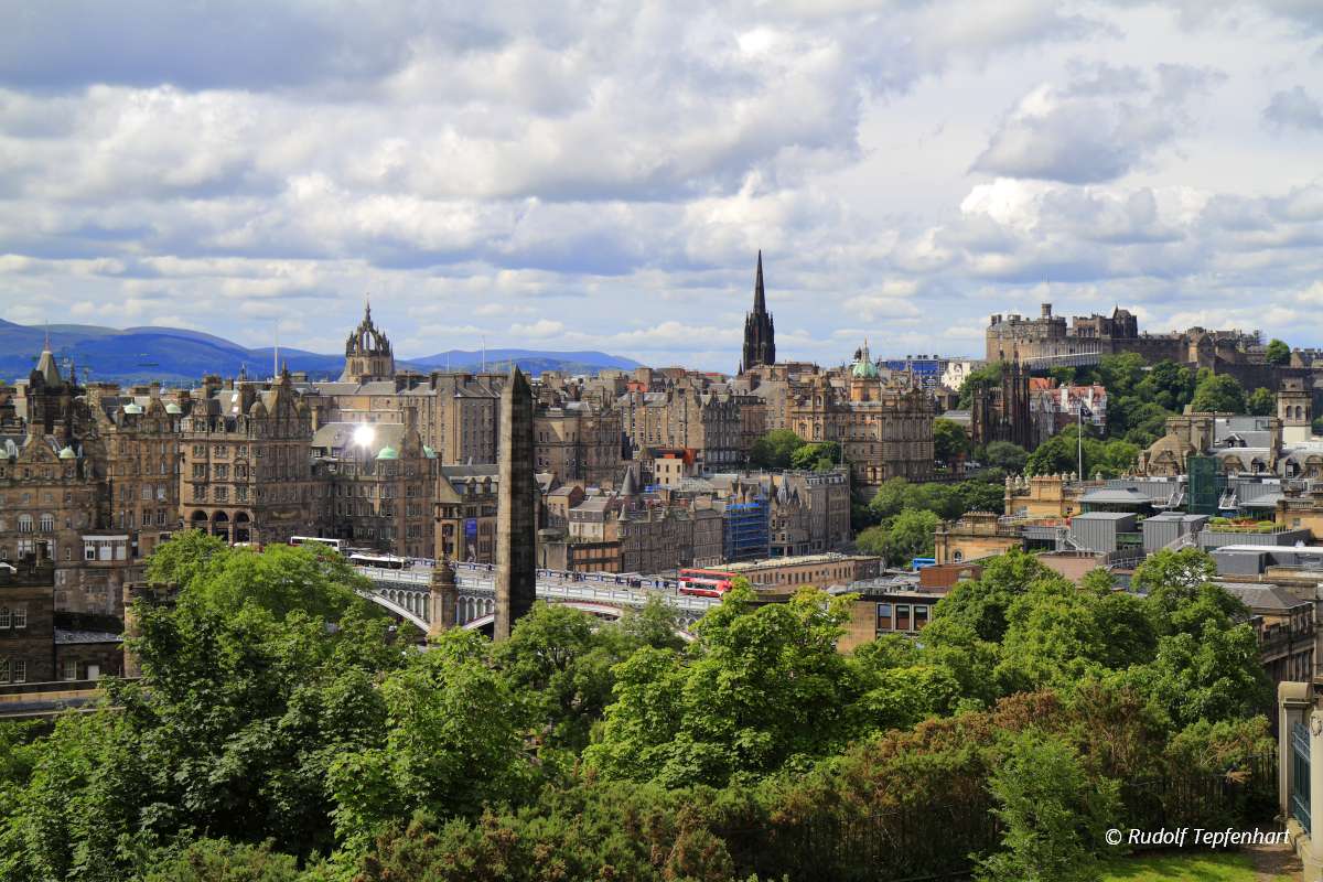 A view over Edinburgh from Calton Hill, Scotland
