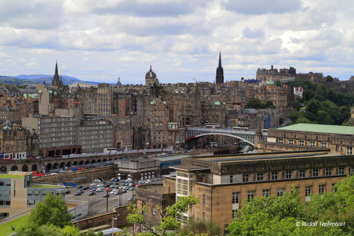 A view over Edinburgh from Calton Hill, Scotland