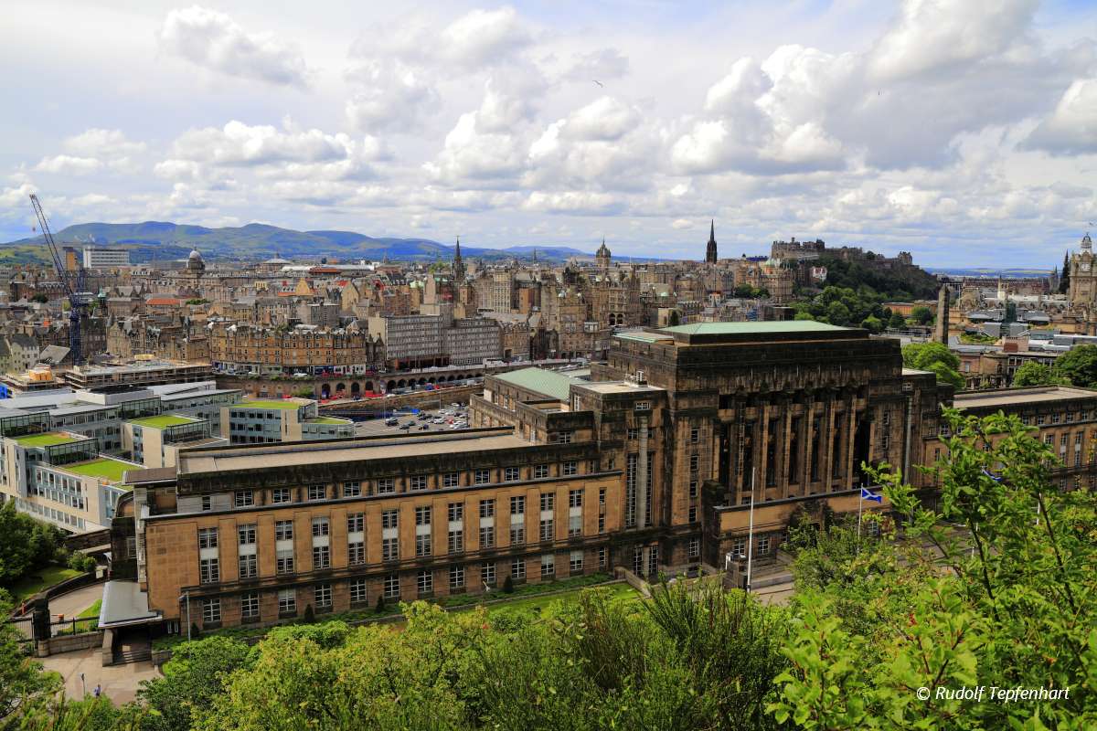 A view over Edinburgh from Calton Hill, Scotland