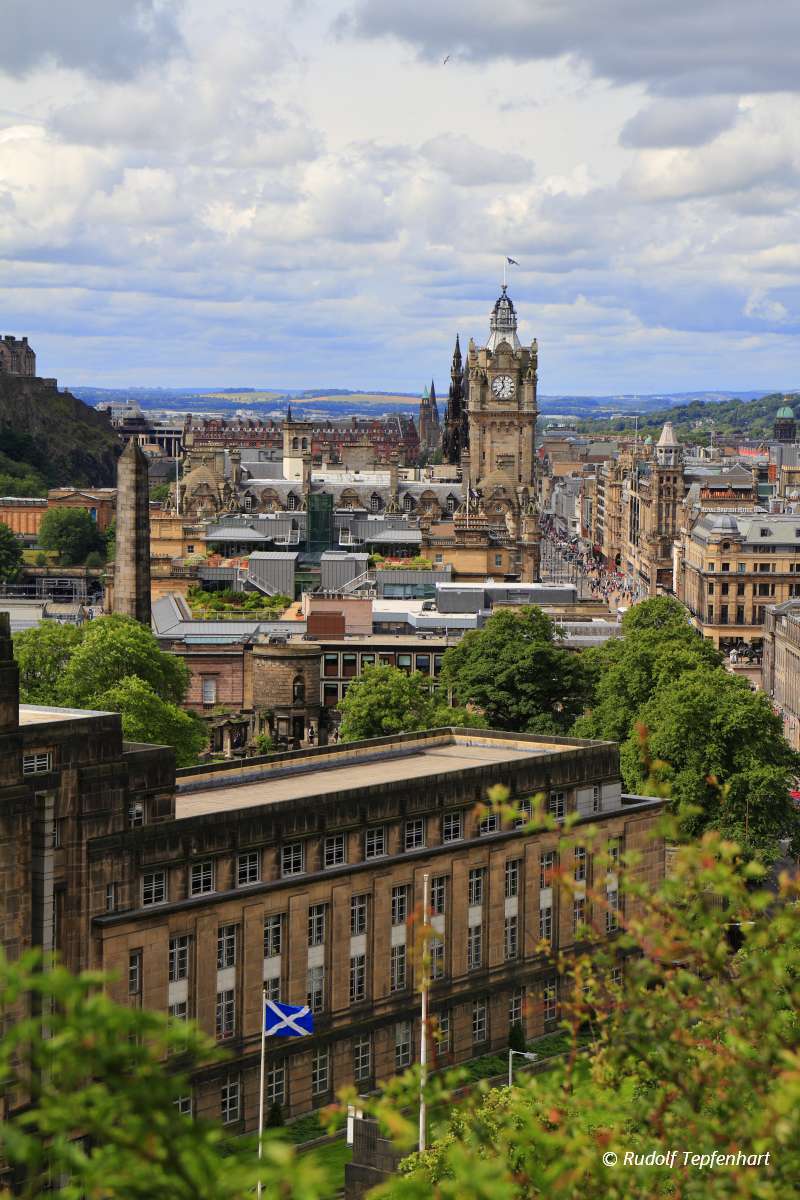 A view over Edinburgh from Calton Hill, Scotland