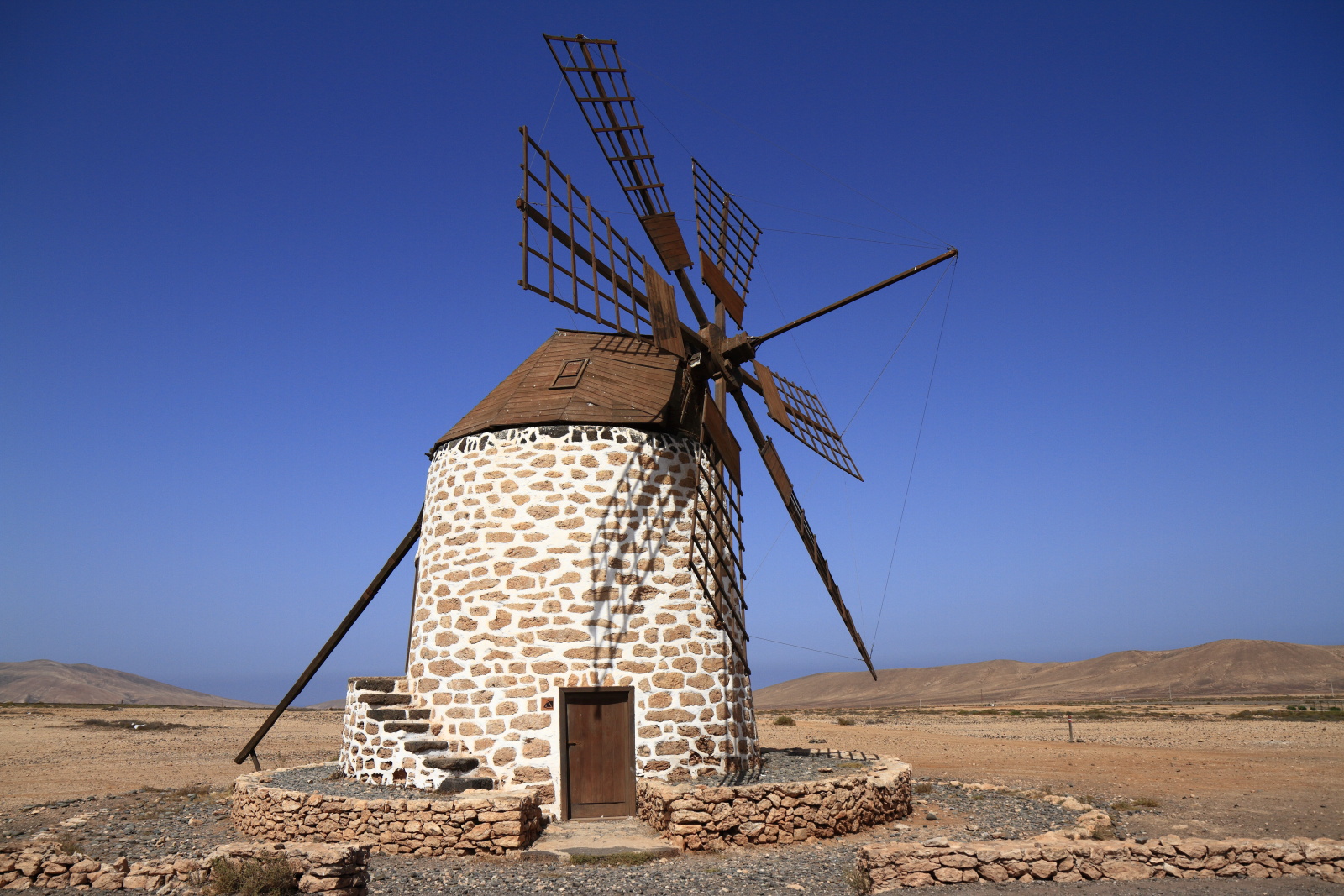 Old windmill near Tefia village, Fuerteventura, Canary Islands,