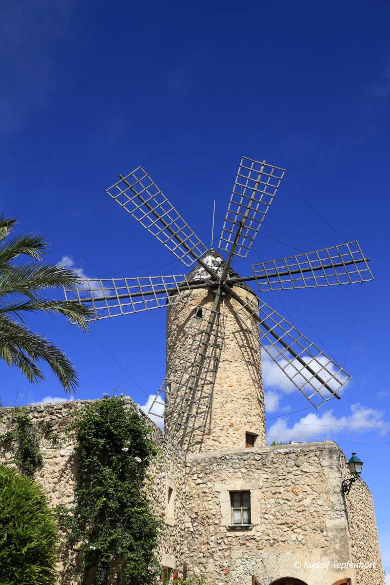 Old windmill in Sineu, Mallorca, Spain